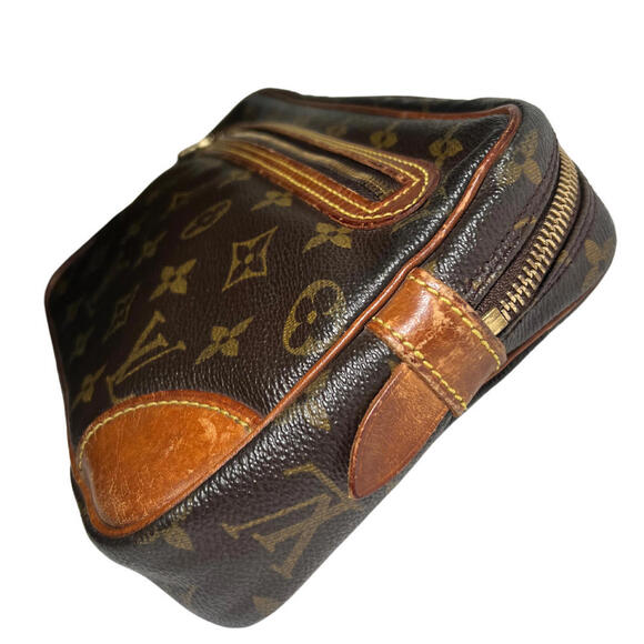 Louis Vuitton Marly Dragonne Wristlet Monogram Brown Leather Gold Hardware - Picture 2 of 6